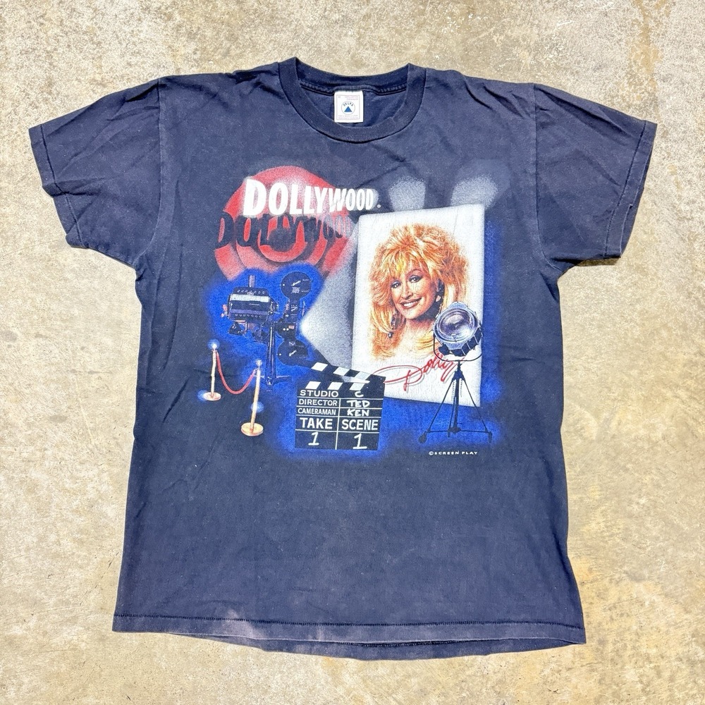 Vintage Dolly Parton Shirt Dollywood 90s Country Music T-Shirt Mens M Delta